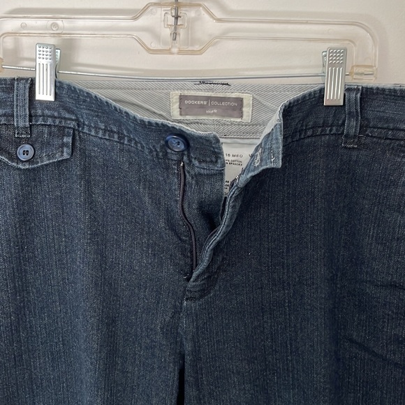 Dockers Collection Ideal Fit size 16 wide leg denim jeans - Picture 8 of 8